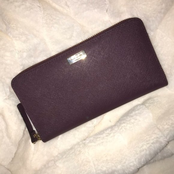 Kate Spade - Large Zipper Wallet, Mulledwine - Picture 3 of 5